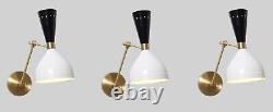 Set Of 3 Italian Sconces Adjustable Wall Lamps In Stilnovo Style Wall Light