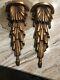 Set of 2 Xtra Large 20.5 Victorian Gold Gilt Corbel Resin Wall Sconce Shelf