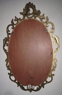 Set of 3=Ornate Retro Syroco Gold Wall Mirror 2314 & Homco Candle Sconces 4118