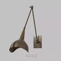 Single 1 Light Articulated Sconce Mid Century Modern Stilnovo Brass Wall Lamp