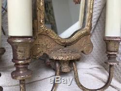 Single Vintage Chinoiserie Mirrored Sconce Wall Light
