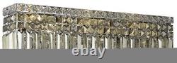 Six Light Wall Sconce-Chrome/Gold Finish-Royal Cut Crystal Type Wall Sconces
