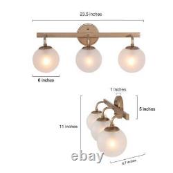 Siya Modern Gold Bathroom Vanity Light 3-light Wall Sconces Matte Rose Gold L23