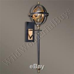 Sphere Wall Sconce Dark Bronze 36 French Gold Metal Torchier Light Large Modern