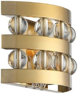 Stiffel Artyom 7 3/4 High Gold and Crystal Wall Sconce