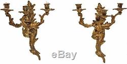 Stunning Gold Gilt Rococo Wall Sconce, Pair of Two, BEAUTIFUL & STELLAR