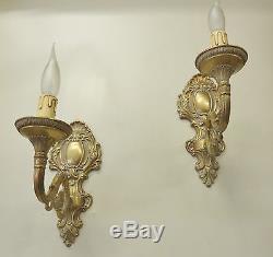 Superb Sconces Rococo Wall Lights Chateau Style Large Size Bronze Appliques