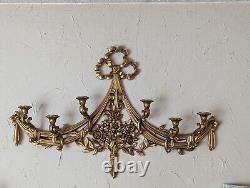 Syroco 4093 Hollywood Regency Gold 6 Arm Wall Sconce Candelabra 39