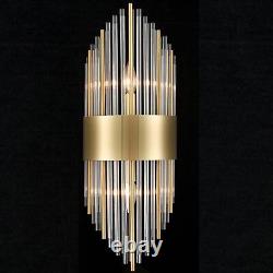 TEENYO Gold Wall Sconces Set of Two Crystal Sconces Wall Lighting Modern Glas