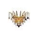 Three Light Wall Sconce-Gold Finish-Royal Cut Crystal Type Wall Sconces