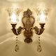 Traditional Victorian Wall Lighting Crystal Brass Sconce Light Home Decor Lamp
