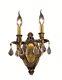 Two Light Wall Sconce-French Gold Finish-Royal Cut Crystal Type Wall Sconces