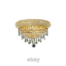 Two Light Wall Sconce-Gold Finish-Royal Cut Crystal Type Wall Sconces
