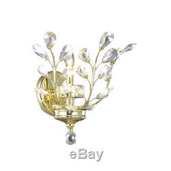 USA BRAND Aspen 1 Light Gold Finish Crystal Orchid Floral Flower Wall Sconce 12