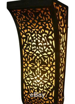 Unique Handcrafted Moroccan Matte Gold Brass Wall Sconce Lamp Light Fixture