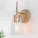 Uolfin 1-Light Modern Brass Gold Wall Sconce Bathroom Vanity Light