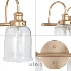 Uolfin Bell Bathroom Vanity Light 28.3-in 4-Light Brass Gold Wall Sconce A04592