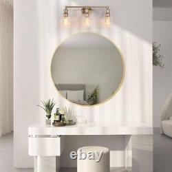 Uolfin Modern Gold Bathroom Vanity Light 3-Light Brass Bell Wall Sconce