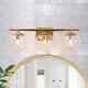 Uolfin Modern Gold Bathroom Vanity Light, 3-Light Farmhouse Brass Wall Sconce