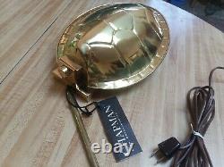 VTG 1970s CHAPMAN BRASS TURTLE SHELL FIGURAL SCONCE WALL LAMP MID CENTURY MODERN