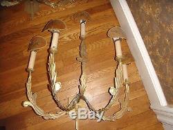 VTG LARGE WALL SCONCES LOT 2 Large 2 Small