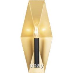 Varaluz 361W01MBFG Malone Wall Sconce Matte Black/French Gold
