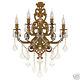 Versailles 5 Light French Gold Crystal Ornate Wall Sconce Light 19 x 32 Large