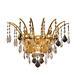 Victoria 3 light Gold Wall Sconce Clear Royal Cut Crystal