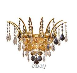 Victoria 3 light Gold Wall Sconce Clear Royal Cut Crystal