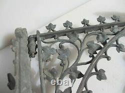 Victorian Brass Church Wall Light Bracket Candle Sconce Old Gothic Antique 17D
