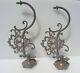 Victorian Brass Gas Wall Lights Lamps Antique Old Rococo Leaf Sconce Georgian