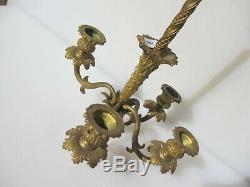 Victorian Brass Wall Sconce Candle Holder Candelabra Old Light Antique Gold