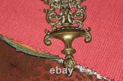 Victorian Style Brass Metal Wall Mounted Sconce Candlestick Holders WithMirror