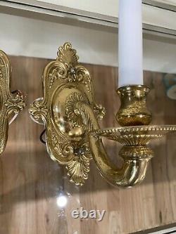 Victorian Style Wall Sconces Lights Set Of 3, Vintage Wall Sconce With Glass