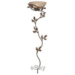 Vine Leaf Plug In OR Hard Wire Wall Sconce Light Fixture Bronze Kenroy 20624GLBR