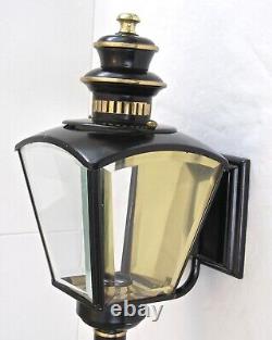 Vintage 18 Electric Coach Lantern Wall Sconces Carriage Lamps Lights Black Gold