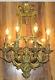 Vintage Brass Electric Wall Sconce 4 Arm #1 Large Ornate Heavy