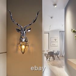 Vintage Deer Wall Lamps Antler Led Wall Sconce Light Fixture Bedroom Living Room