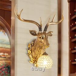 Vintage Deer Wall Lamps Antler Led Wall Sconce Light Fixtures Bedroom Home Decor