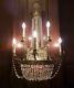 Vintage French Rococo Louis XV Style 6 Light Crystal Wall Sconce 34 High