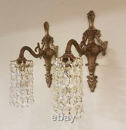 Vintage French Style Pair of Single Arm Wall Lights / Down Lights X 4 Available
