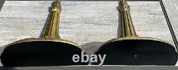 Vintage Gold Painted Wood Wall Shelf Sconce Hollywood Regency Pair Baroque