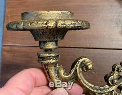 Vintage Knight on Horse Cast Iron Wall Sconce Light Large Architectural Salvage