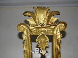 Vintage Large Heavy Ornate Brass Electric Light Fixture Wall Sconce 4 Arm #2