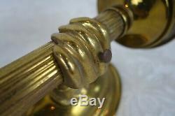 Vintage MCM Brass Wall Candle Holder Sconce Hand Holding Torchiere Jansen Style