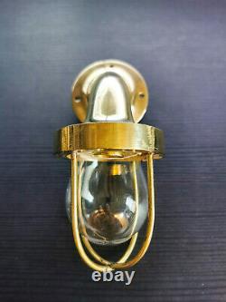 Vintage Man O War Copper Bunk Light / Brass Wall Sconce