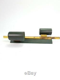 Vintage Midcentury Design Wall Sconce Green Gold