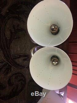 Vintage PAIR Modern Wall 2- Light Aluminum Brushed Gold Cone Sconce Eams bowtie
