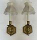 Vintage Pair Brass Georgian Style Wall Sconce Sconces Made In Spain
