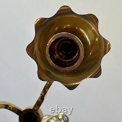 Vintage Pair Castilian Imports 15.5 BRASS Pineapple Shell Candle Wall Sconces